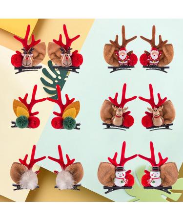 Miaija 12Pieces Pet Elk Hair Bows Clips Winter Funny Cute Xmas Dress Up Christmas Dog Hair Grooming Accessories for Small Puppy Cat Long Hair - Buy Online on GoSupps.com