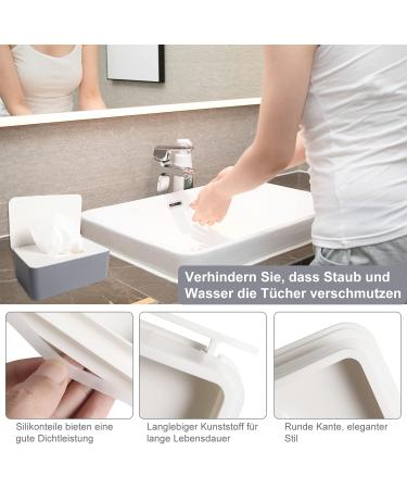 Buy Versatile Gray & White Wet Wipes Box - Perfect for Baby Care Handkerchiefs and Napkins - International Shipping Available - Buy Online on GoSupps.com