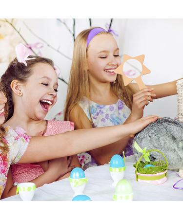 ARTIBETTER 10pcs DIY Wood Star Mirrors - Kids Handheld Makeup Mirror Craft Kit - Light Brown 14.2X9.5cm - Buy Online on GoSupps.com