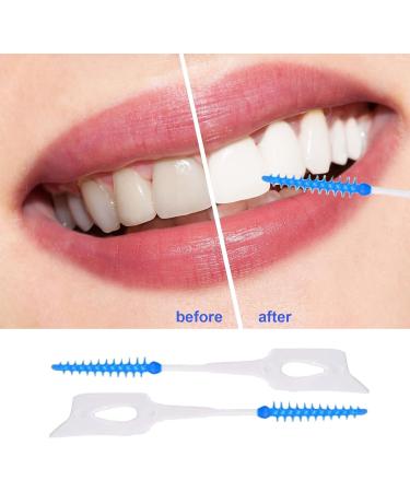200-Piece MIVAIUN Interdental Brushes with Silicone Floss Sticks - Dual-Use Dental Picks for Oral Cleaning (Blue) - Buy Online on GoSupps.com