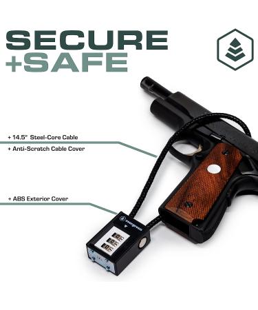 Customizable 3-Digit Gun Cable Lock for Firearms with 15 Cable - Buy Online on GoSupps.com