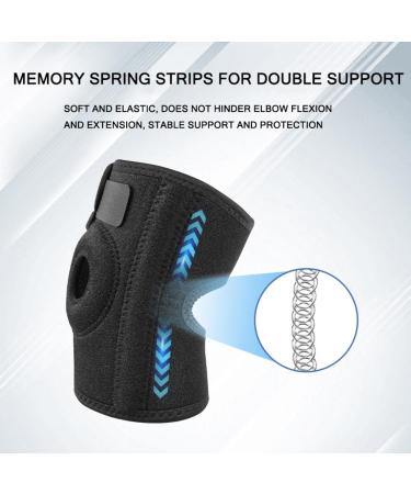 Elbow Brace Support for Golfer's & Tennis Elbow - Breathable Compression Sleeve with Adjustable Strap for Pain Relief & Tendonitis Treatment - 38cm Black - Buy Online on GoSupps.com