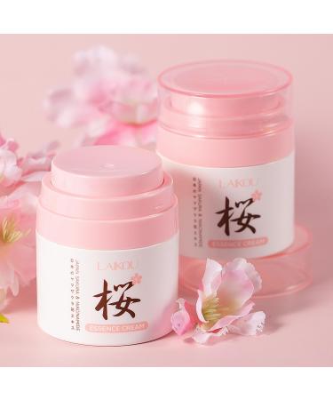 LAIKOU Sakura Cr me Hydratante Visage Femme Creme Visage Jour et Nuit 2 x 50g Cr me Anti-rides Raffermissante et Nourrissante pour Hydratant Apaisante Convient Tous Types de Peau