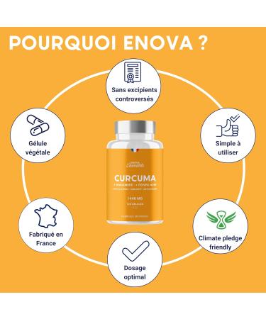 Turmeric + Black Pepper + Ginger | 1440MG | Joints Immunity Antioxidant Digestion | 120 Capsules | Food Supplement | Made in France - Buy Online on GoSupps.com