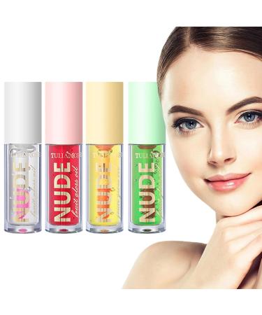 LINGJIONG Fruit oil lip gloss stick with fruit aroma glossy stain oil-based tint moisturizing oil for dry lips giving a natural and healthy lip appearance. Lingjiong