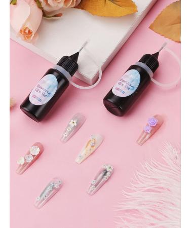 EBANKU 2PCS Clear Nail Rhinestone Glue Gel - Super Adhesive for Gem Decoration (20ml) - Buy Online on GoSupps.com