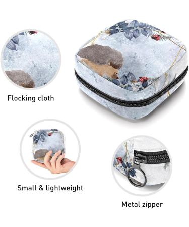 Period Bag Sanitary Napkin Storage Pouch | Cartoon Animals & Leaves | Color2320 - Buy Online on GoSupps.com