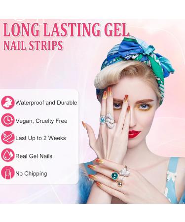 Buy Ceboic 22-Piece Orange Gradient UV Gel Nail Foils - Self-Adhesive Salon Quality Nail Wraps & Strips - Semi-Cured Gel Nails for Professional Results - Buy Online on GoSupps.com