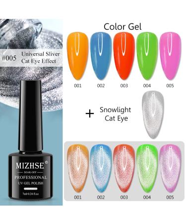 MIZHSE 9D Cat Eye Gel Nail Polish Set - Chameleon Magnetic Gel - Aurora Snowlight - Soak Off UV LED - 10pcs Collection 2 - Buy Online on GoSupps.com