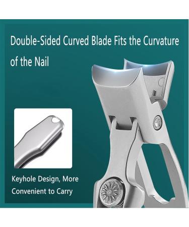 Luxgrip Nail Clipper - Luxurious Ultra Sharp & Splash-Proof Portable Design (Silver) | Best Nail Care Tool for Perfect Nails - Buy Online on GoSupps.com