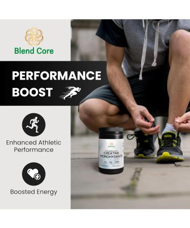Blend Core Creatine Monohydrate Micronized Powder 300G 5000mg Per Serv (5g) - 60 Servings Unflavored for Men & Women Athletes Gym Body Builders - for Muscle Strength & Recovery - Buy Online on GoSupps.com