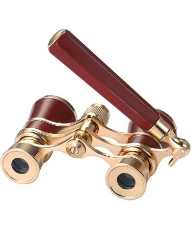 Aroncent Opera Glasses 3X25 Compact Binoculars with Handle for Adults, Kids, Women - Red - Buy Online on GoSupps.com