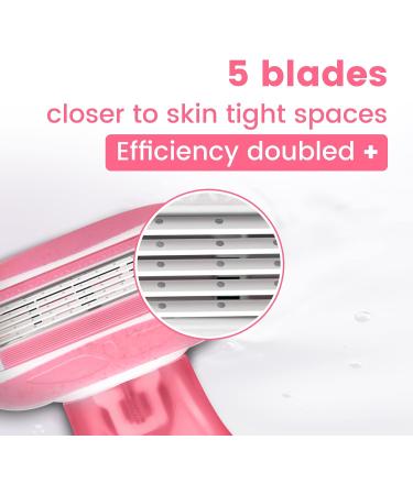 Mini Travel 5 Blades Razor for Women Includes 1 Mini Razor 1 Travel Case - Buy Online on GoSupps.com