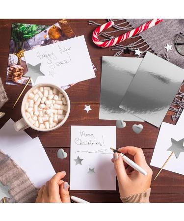 Silver Metallic Paper Sheets - 60 Pack Silver Foil Mirror Cardstock - 8.5 x 11 Size - Ideal for Weddings, Birthdays, Cardmaking & Crafts - Buy Online on GoSupps.com
