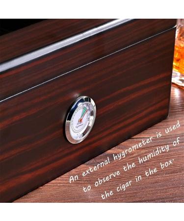 Cigar Boxs Humidors Cigar Humidors Glass Top Handcrafted Cestorage Box with Humidifier and Hygrometer Cigar Case Holds up to 50 Cigars Men A 25.8X21.8X10.6Cm - Buy Online on GoSupps.com