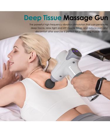 Lairlux EM-03 Pro White Massage Gun | Deep Tissue Massager for Muscle Relief - Buy Online on GoSupps.com