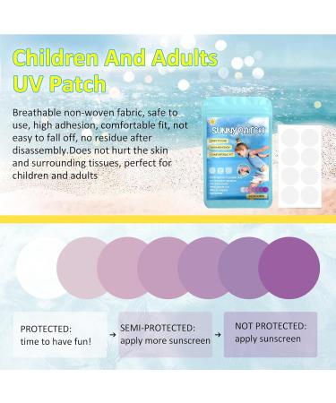 UV Detection Stickers UV Stickers Sunscreen Testing UV Intensity Sweatproof Sunscreen Stickers Reapply Reminder Waterproof Sun Cream Patches UV Stickers Sunscreen Sun Patches for Face - Buy Online on GoSupps.com