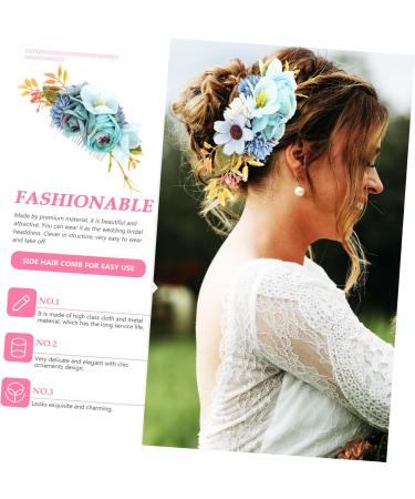 Bridal Comb Prom Headpiece Bridal Headpieces Bridal Hair Accessories Prom Hair Clips Gold Hair Clips Gold Hair Pin Headpiece for Wedding Tiara Decorate Fabric Flower Miss French - Buy Online on GoSupps.com