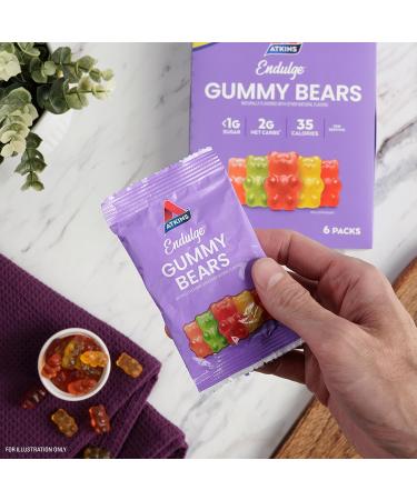 Atkiins Endulge Gummy Bears Low Sugar Low Carb 35 Calorie Treats Keto Candy 6 Count (180g) - Buy Online on GoSupps.com