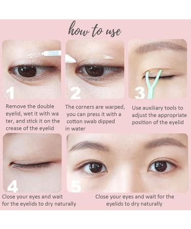 PICKX Waterproof Invisible Double Eyelid Stickers Double Eyelid Tape Invisible Self-adhesive Eye Line Strip Sticker Natural fiber waterproof eyelids contour sticker for drooping eyelids hooded eyes (3PC) - Buy Online on GoSupps.com