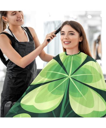 Waterproof Barber Cape - Clover Green & Cheetah Haircut Bib for Men & Women | Stylish Hair Cutting Cape - Buy Online on GoSupps.com