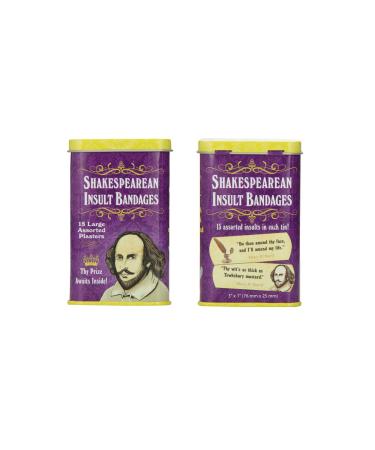 Accoutrements Shakespearean Insult Bandages - 2 Tin Packs