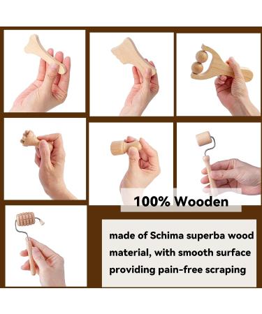 7PCS Wood Facial Therapy Kit | Wooden Face Massage Tools Set for Lymphatic Drainage, Anti-Cellulite, & Wrinkle Relief - Buy Online on GoSupps.com