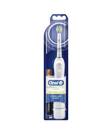 Oral-B Clinical Floss Action Battery Powered Toothbrush 1 Count -White White 1 Count (Pack of 12)