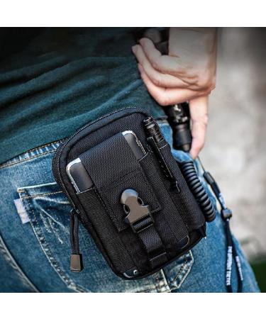 Tactical Belt Pocket for Men - Leskyair Multifunctional Belt Bag for Camping Hiking Cycling & Travel - Black - Buy Online on GoSupps.com