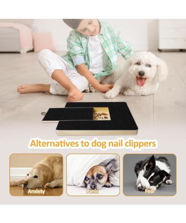 Shudyear Dog Nail Scratch Board File Wooden Dog Nail File Board with Built-in Snack Box Sandpaper Puppy Nail Grinding Pad Sturdy Dog Paws Scratchboard for Pets Nail Care - Buy Online on GoSupps.com