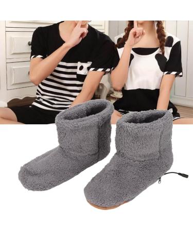 Buy Asixxsix Electrically Heated Foot Warmers - USB Plush Heating Boots for Men & Women - Winter Comfort (Gray) - Buy Online on GoSupps.com