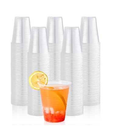 Lilymicky 300 Pack 12oz Clear Plastic Cups,Cold Party Drinking Cups,Disposable Plastic Cups for Parties, Picnic, BBQ, Travel, & Events 12 oz-300ct