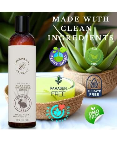 Unscented Body Lotion for Dry Skin - Hydrating & Nourishing Plant-Based Formula | 8 oz - Soften Hands Feet Elbows & Body - Buy Online on GoSupps.com