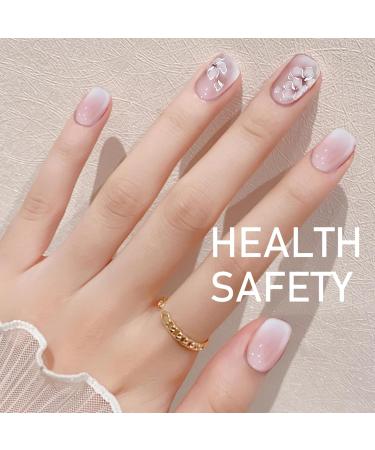 False Nails 24 PCS Press On Nails Short Floral Gradient Short Fake Nails Full Cover Short Nails Glue On Reusable Fake Press On Nails Decorative Short Press On Nails Square for Women Girls - Buy Online on GoSupps.com