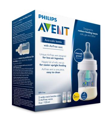 Philips AVENT Anti-Colic Baby Bottle 4oz 2pk SCF400/24 Clear - Buy Online on GoSupps.com