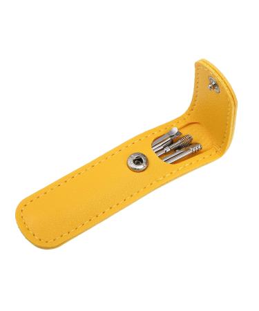 VOCOSTE 6Pcs Stainless Steel Ear Cleansing Tool Set in Yellow Faux Leather Case - Buy Online on GoSupps.com