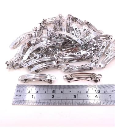 50 Packs Sturdy Alligator Hair Clips French Barrettes Hair Snap Clips Hairpins for Curl Clips Hair Styling DIY Crafting Hair Bow Accessories (French Barrettes 50mm)