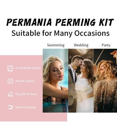 PERMANIA Lash Perm Kit - 10g Lash Lift Sachet with Eyelash Adhesive - 8 Weeks Mega L Curl - Great Smell - Brow Lamination - Long-Lasting Results - Buy Online on GoSupps.com