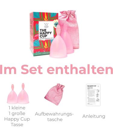 Hawwwy Premium Soft Menstrual Cup - 2 Pack Eco-Friendly Comfortable & Reusable - 12-Hour Endurance Active Design Smooth Grip - Small & Large (Pink) - Buy Online on GoSupps.com