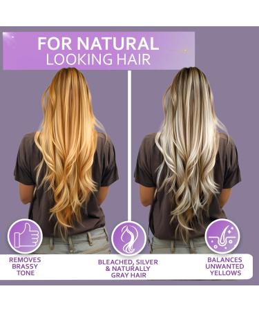 Purple Conditioner for Blonde Hair - Sulfate & Paraben Free Toner - Eliminate Brassy Tones for Color Treated Bleached Silver White & Gray Hair - Unisex Care - Buy Online on GoSupps.com