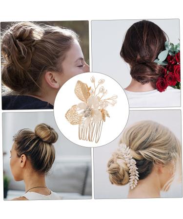 Gogogmee Gold Leaf Side Comb Hair Comb Clip Wedding Bride Headpiece Hair Accessories for Women Metal Hair Comb Bridal Hair Clips Women Hair Pin Comb for Bridesmaid Hair Side Comb for Women - Buy Online on GoSupps.com