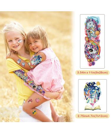 Kids Full Arm Temporary Tattoo Set - 52 Sheets, Waterproof & Realistic Designs for Children's Day Gift - Astronaut, Dinosaur, Shark, Unicorn, Butterfly Themes for Boys and Girls - Buy Online on GoSupps.com