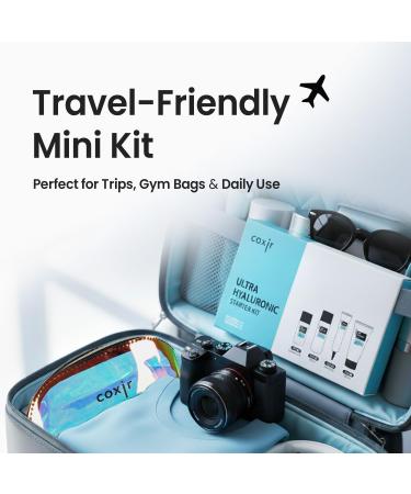  Valentine's Day Gift Set coxir Ultra Hyaluronic Holiday Gift Set Cleansing Oil + Toner + Ampoule + Cream |Mini Skincare Kit Travel-Size Korean Skincare Set Hydrating Routine - Buy Online on GoSupps.com