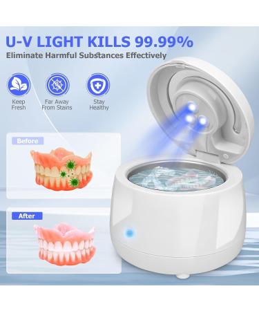  Bibykivn Ultrasonic Cleaner Ultrasonic Cleaner UV 43000Hz Ultrasonic Cleaner Eyeglass Cleaner for Cleaning Jewelry Dentures Watches Glasses Rings Necklaces (White) - Buy Online on GoSupps.com