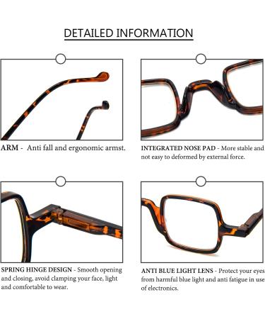 Kokobin Mini Square Reading Glasses - Anti-Blue Light Computer Glasses for Eye Protection - Buy Online on GoSupps.com