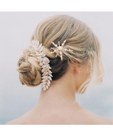 minkissy Pearl Hair Side Comb Rhinestone Hair Comb Pearl Hairpin Women Hair Decoration Rhinestone Hair Accessory for Wedding Bride - Buy Online on GoSupps.com