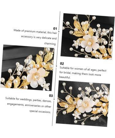 FRCOLOR rhinestone pearl hair comb combs for women flower hair clips for women hair accessories for women womens hair clips hair barrettes for women bride the flowers loose hair white - Buy Online on GoSupps.com