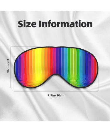 FoRes Rainbow Striped Eye Mask - Adjustable Light Blocking Sleep Mask for Adults | Unisex Black Design for Deep Rest - Buy Online on GoSupps.com