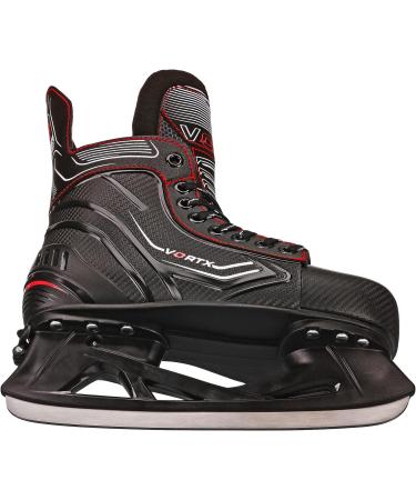 Lake Placid Vortex Adjustable Ice Hockey Skates Medium (Size 3-6) - High Performance Skates for Kids and Beginners - Buy Online on GoSupps.com