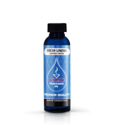 AROMAR Premium Fragrance Oil, Fresh Linens 4oz. Bottle. Long Lasting Aromatic Scent, Fresh and Revitalizing Aromatherapy for Living Room, Bedroom, and Kitchen 4 Fl Oz (Pack of 1) Fresh Linens